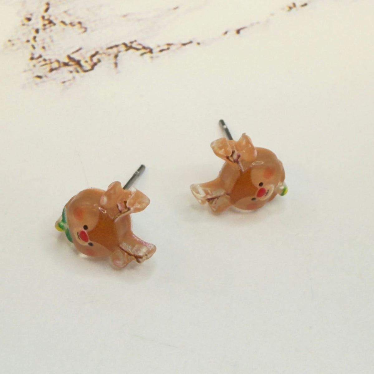 Handmade Doll Jewelry Designed to Fit popular 18 Inch Fashion Dolls: add jolly “Christmas Holiday🎄” style to your favorite doll! Rudolph Reindeer Christmas Post Doll Earrings