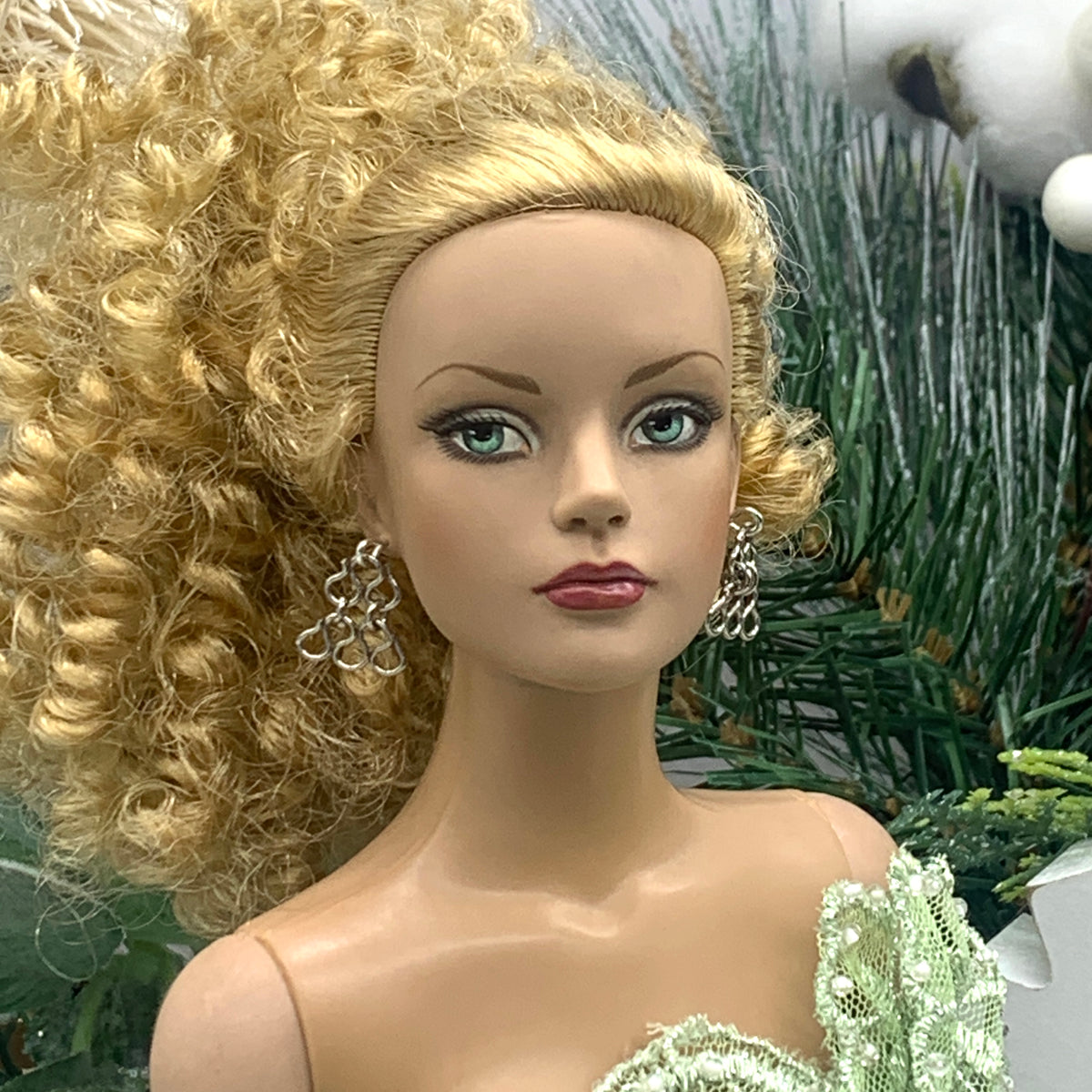 Silver Dangle Doll Earrings• Earrings shown on 16-Inch Tonner - Sydney Chase “Envy” doll.