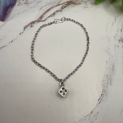 ✨Handmade Doll Jewelry Designed to Fit popular 18 Inch Fashion Dolls: add a stylish touch to your favorite doll!✨

Silver Dice Charm Doll Necklace
