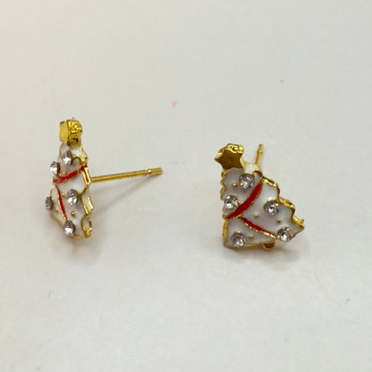 ✨Handmade Doll Jewelry Designed to Fit popular 18 Inch Fashion Dolls: add jolly “Christmas Holiday🎄” style to your favorite doll!✨

White Christmas Tree Gold Post Doll Earrings